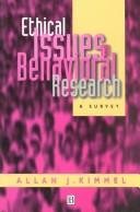 Couverture : Ethical issues in behavioral research