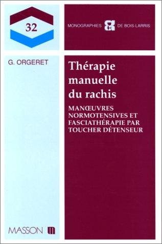 Couverture : Thérapie manuelle du rachis
