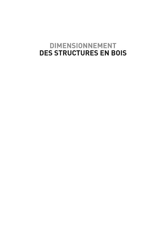 Couverture : Dimensionnement des structures en bois