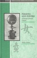 Couverture : Persons and powers of women in diverse cultures