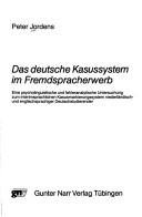 Couverture : Das deutsche Kasussystem im Fremdspracherwerb