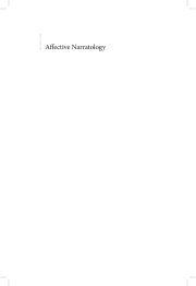 Couverture : Affective narratology