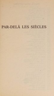 Couverture : Par-delà les siècles