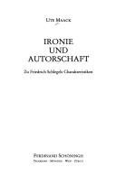Couverture : Ironie und Autorschaft