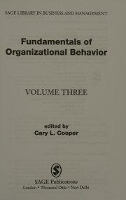 Couverture : Fundamentals of organizational behavior