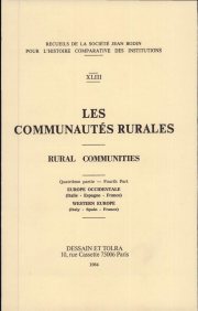 Couverture : Les Communautés rurales. 4, Europe occidentale