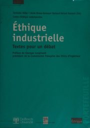 Couverture : Éthique industrielle