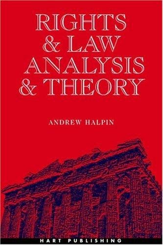 Couverture : Rights and law analysis and theory