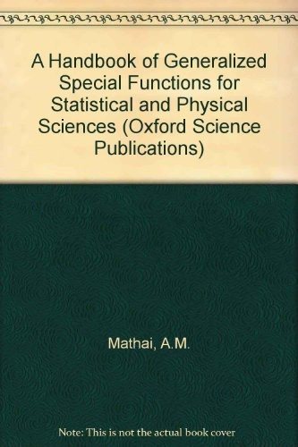 Couverture : A handbook of generalized special functions for statistical and physical sciences