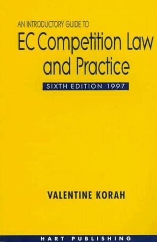 Couverture : An introductory guide to EC competition law and practice