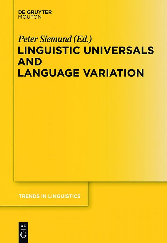 Couverture : Linguistic universals and language variation