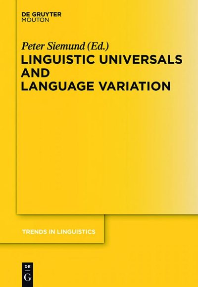 Couverture : Linguistic universals and language variation