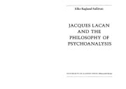 Couverture : Jacques Lacan and the philosophy of psychoanalysis