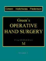 Couverture : Green's operative hand surgery
