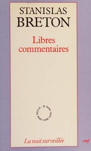 Couverture : Libres commentaires