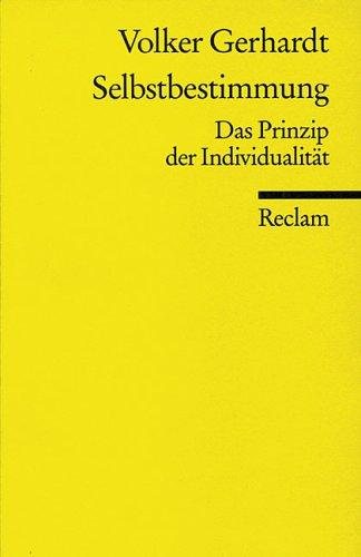 Couverture : Selbstbestimmung. Das Prinzip der Individualität.