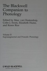 Couverture : The Blackwell companion to phonology