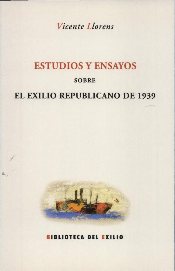Couverture : Estudios y ensayos sobre el exilio republicano de 1939