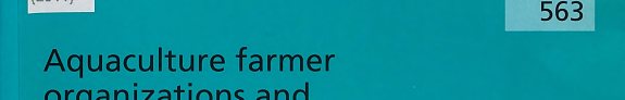 Couverture : Aquaculture farmer organizations and cluster management
