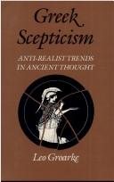 Couverture : Greek scepticism