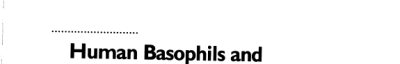 Couverture : Human basophils and mast cells