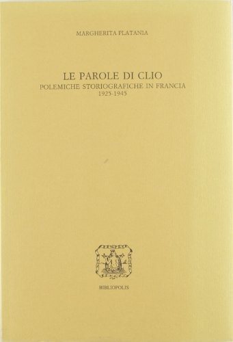 Couverture : Le parole di Clio