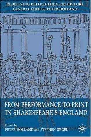 Couverture : From Performance to Print in Shakespeare's England