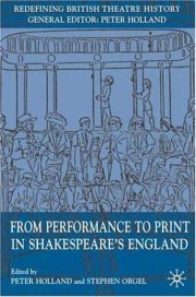 Couverture : From Performance to Print in Shakespeare's England