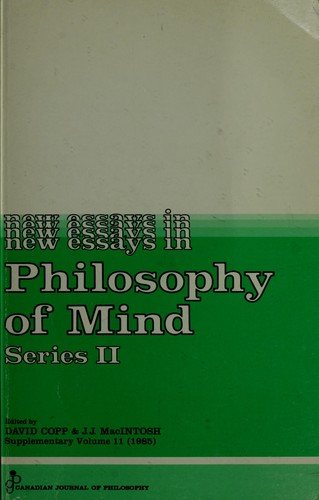 Couverture : New essays in philosophy of mind.