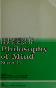 Couverture : New essays in philosophy of mind.