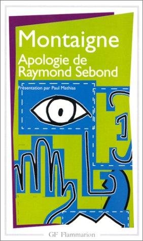 Couverture : Apologie de Raymond Sebond