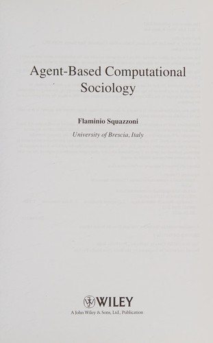 Couverture : Agent-Based Computational Sociology