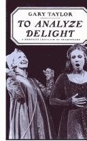 Couverture : To analyze delight