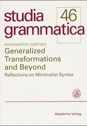 Couverture : Generalized transformations and beyond
