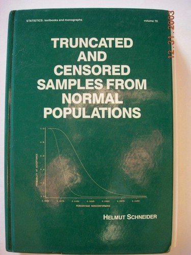 Couverture : Truncated and censored samples from normal populations