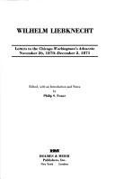 Couverture : Letters to the Chicago Workingman's advocate, November 26, 1870-December 2, 1871