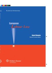 Couverture : European labour law