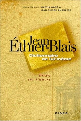 Couverture : Jean Ethier-Blais