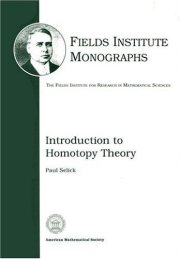Couverture : Introduction to homotopy theory