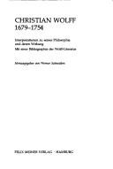 Couverture : Christian Wolff, 1679-1754