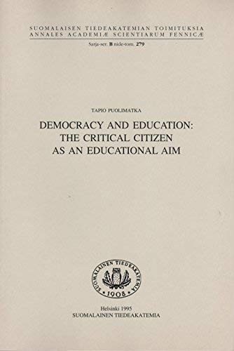 Couverture : Democracy and education