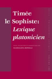 Couverture : TimÃ©e le Sophiste