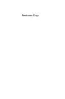 Couverture : Renaissance essays