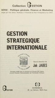 Couverture : Gestion stratégique internationale