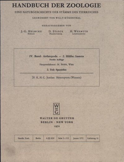 Couverture : Heteroptera (Wanzen)