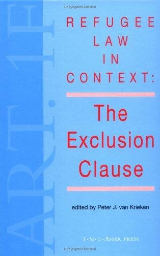 Couverture : Refugee law in context