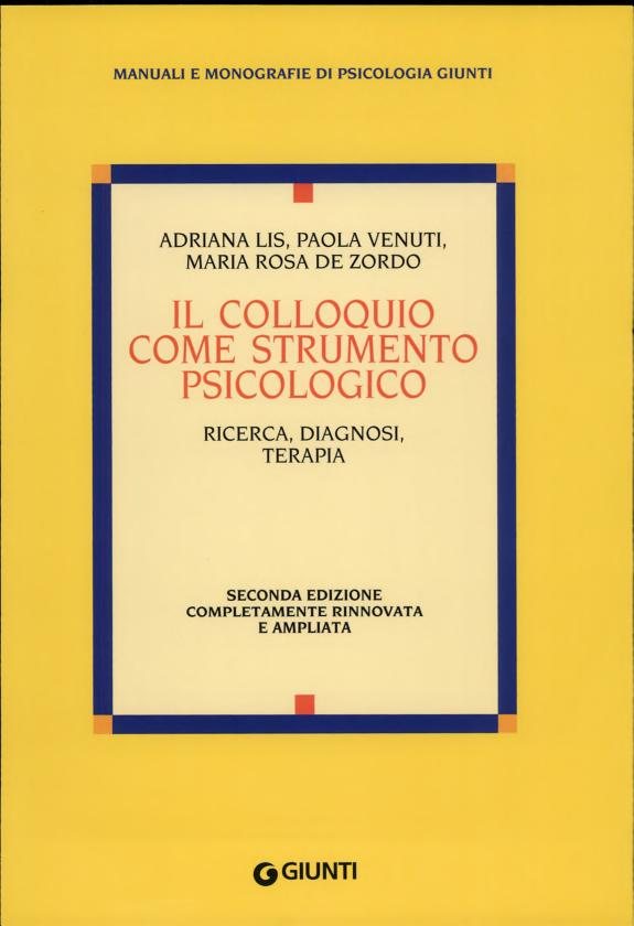Couverture : Il colloquio come strumento psicologico