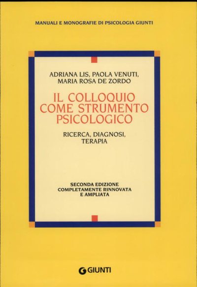 Couverture : Il colloquio come strumento psicologico