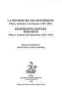 Couverture : La Recherche dix-huitiémiste
