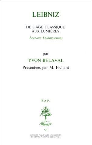 Couverture : Leibniz: De l'Age classique aux Lumieres 